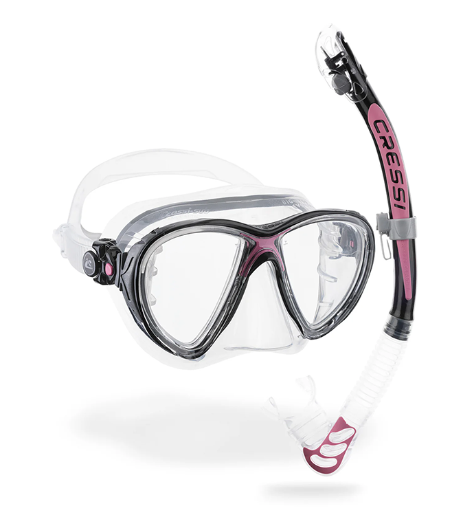 Big Eyes Evo Mask + Alpha Ud Combo Clear/Pink