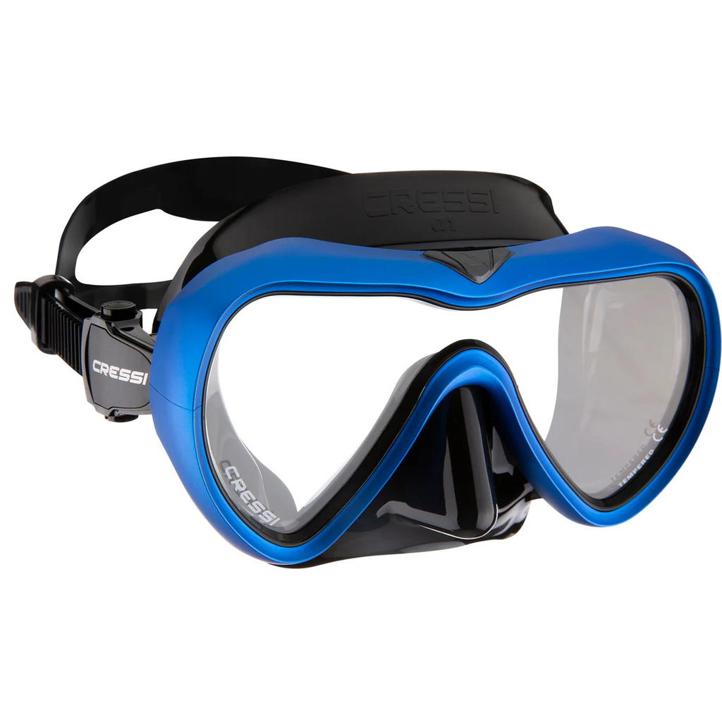 A1 Mask Black/Blue Clear Lens Anti Fog