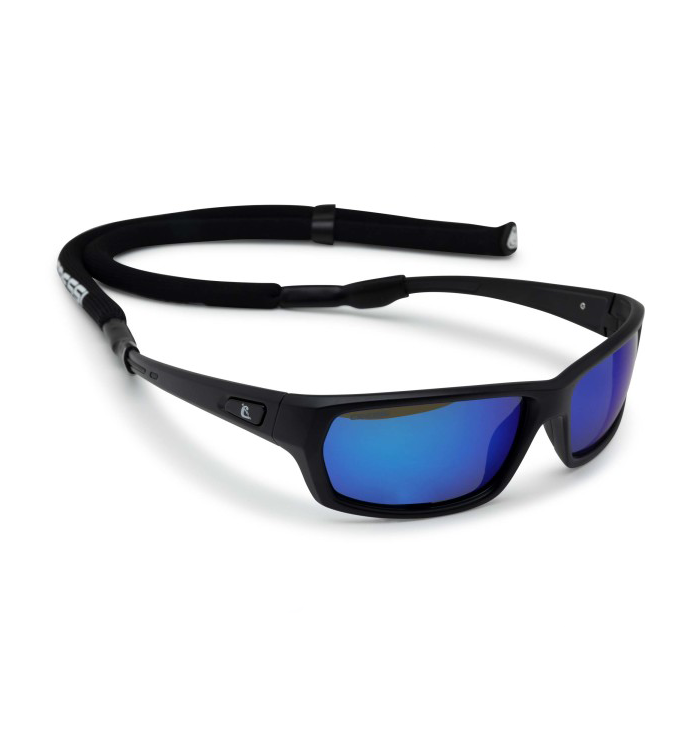 Bill Sunglasses W/Lace Black/Mirrored Lens Blue