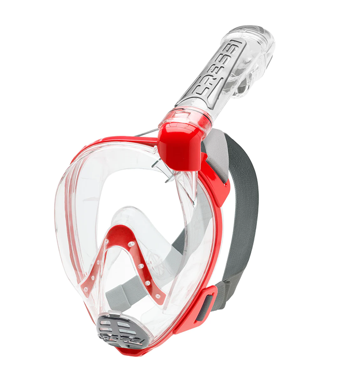 Duke Dry Full Face Mask Clear/Red M/L