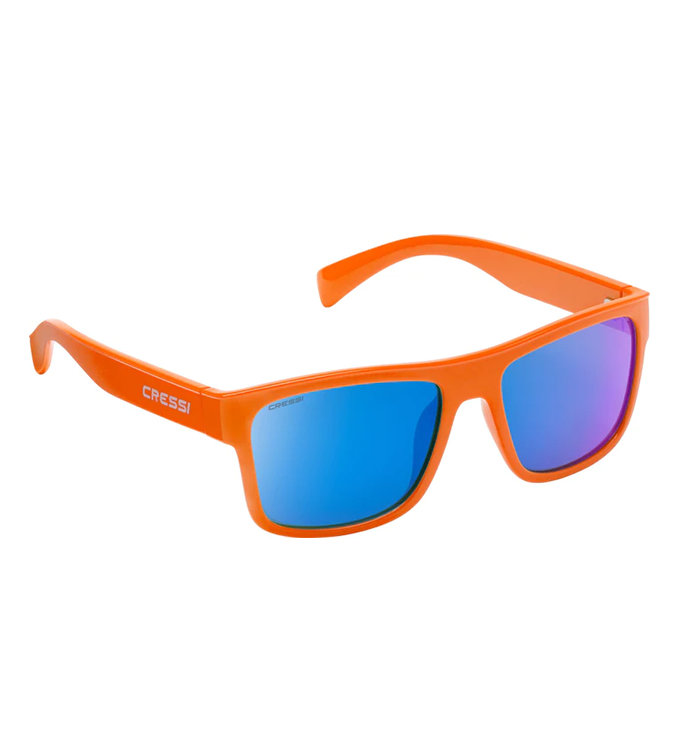 Spike Sunglasses Orange Mirrored Lens Blue