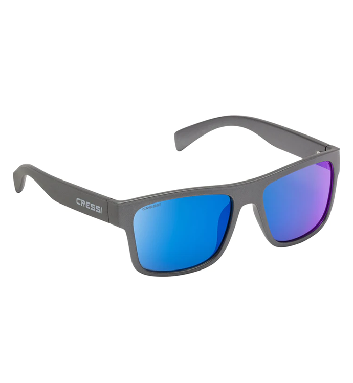 Spike Sunglasses Grey Mirrored Lens Blue