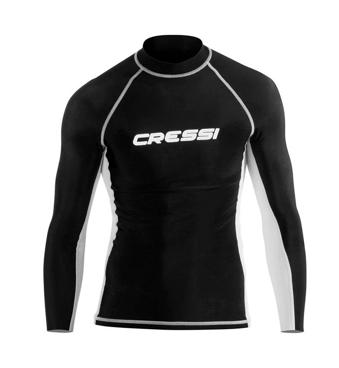 Rash Guard Man Long/Sl Black/White S/2 (48)