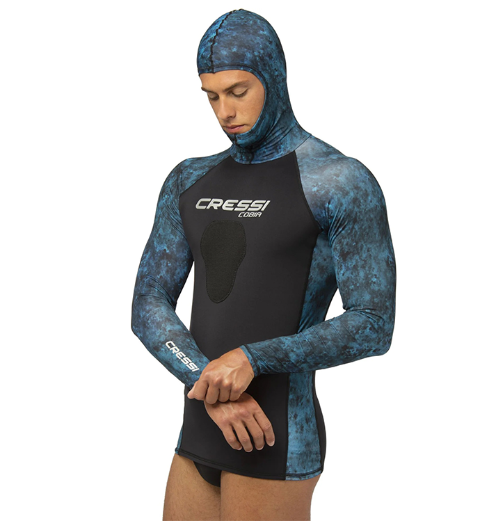 Cobia Blue Hunter Rash Guard S