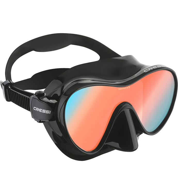 F1 Mask Black Ultravision Blue / Orange Lenses