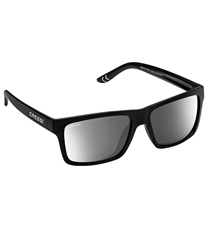 Bahia Floating Sunglasses Black/Silver Mirrored Lenses