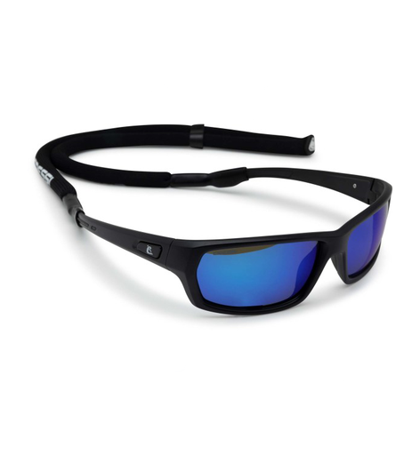 [XDB101520] Bill Sunglasses W/Lace Black/Mirrored Lens Blue